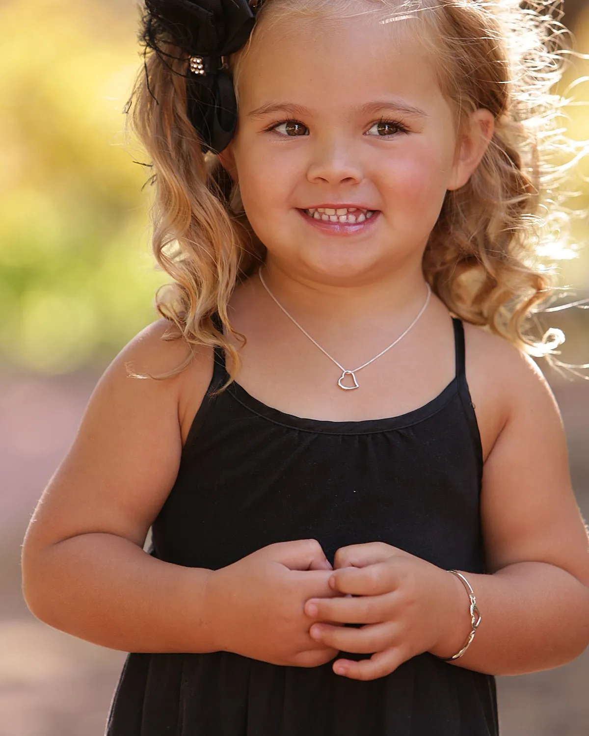 Bangle (Heart) - Sterling Silver Heart Bracelet for Child