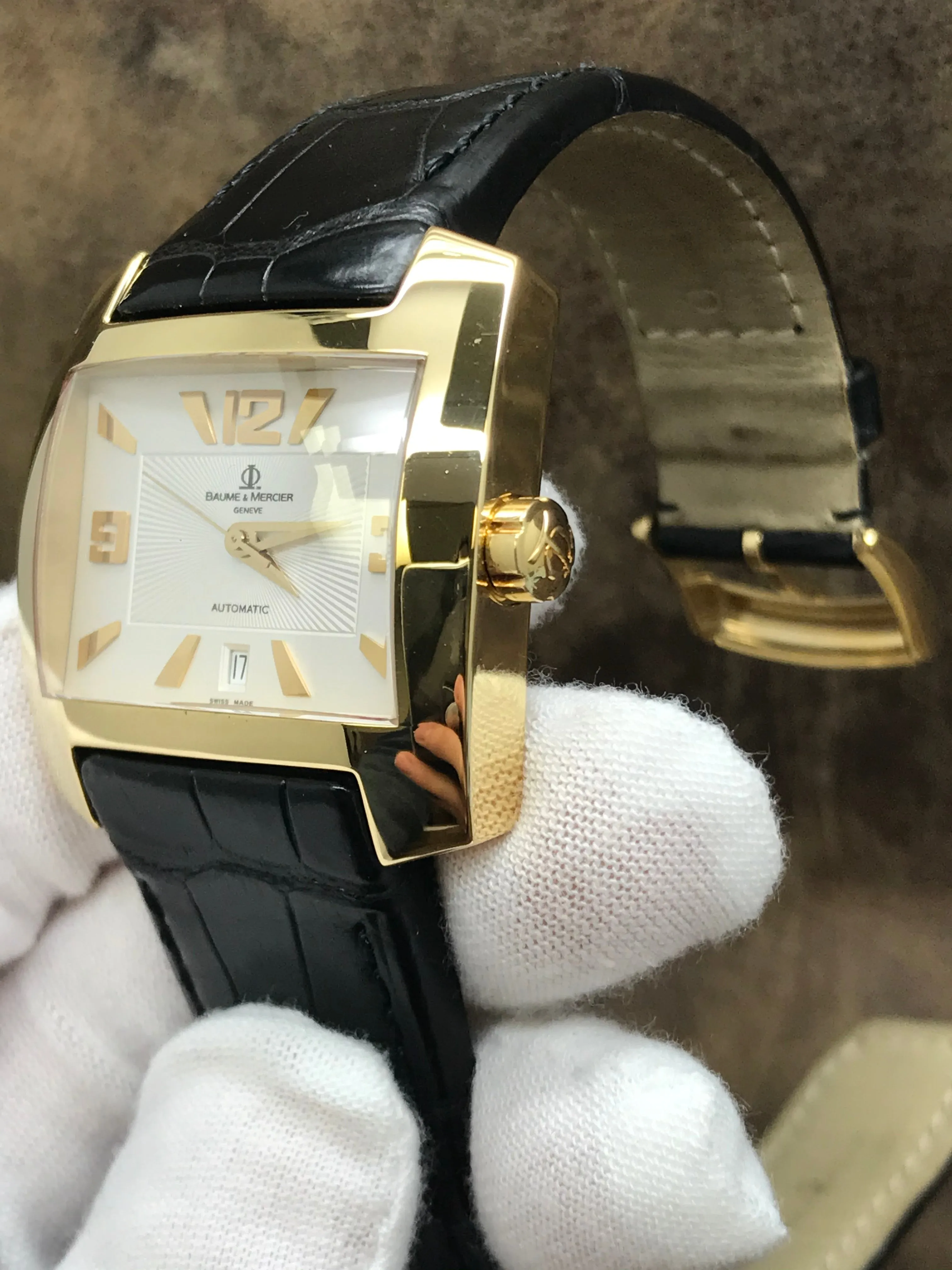 Baume & Mercier Hampton Spirit MOA08258 Silver Guilloche Dial Automatic Men's Watch