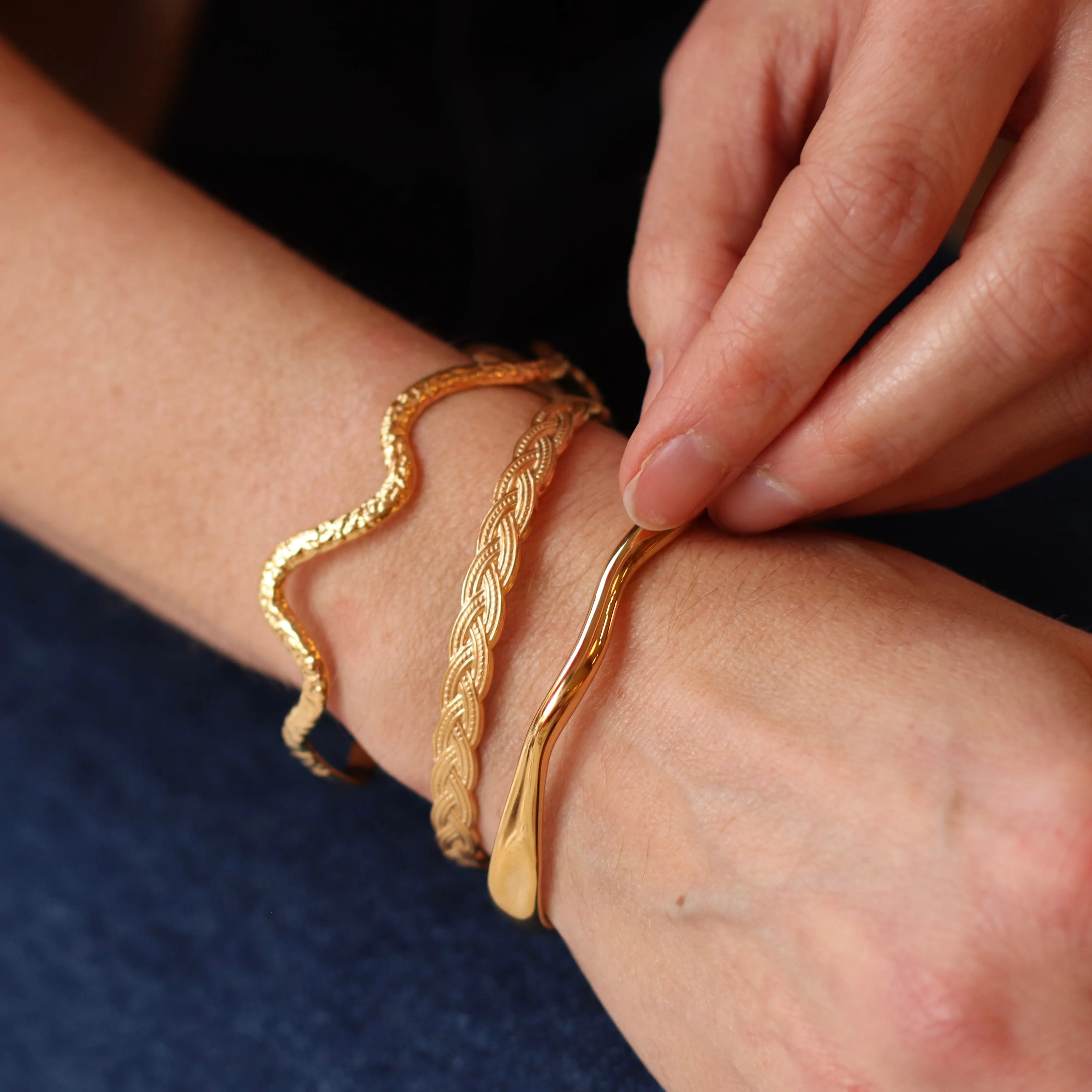 Bazou | Stainless Steel Braided Cuff Bracelet