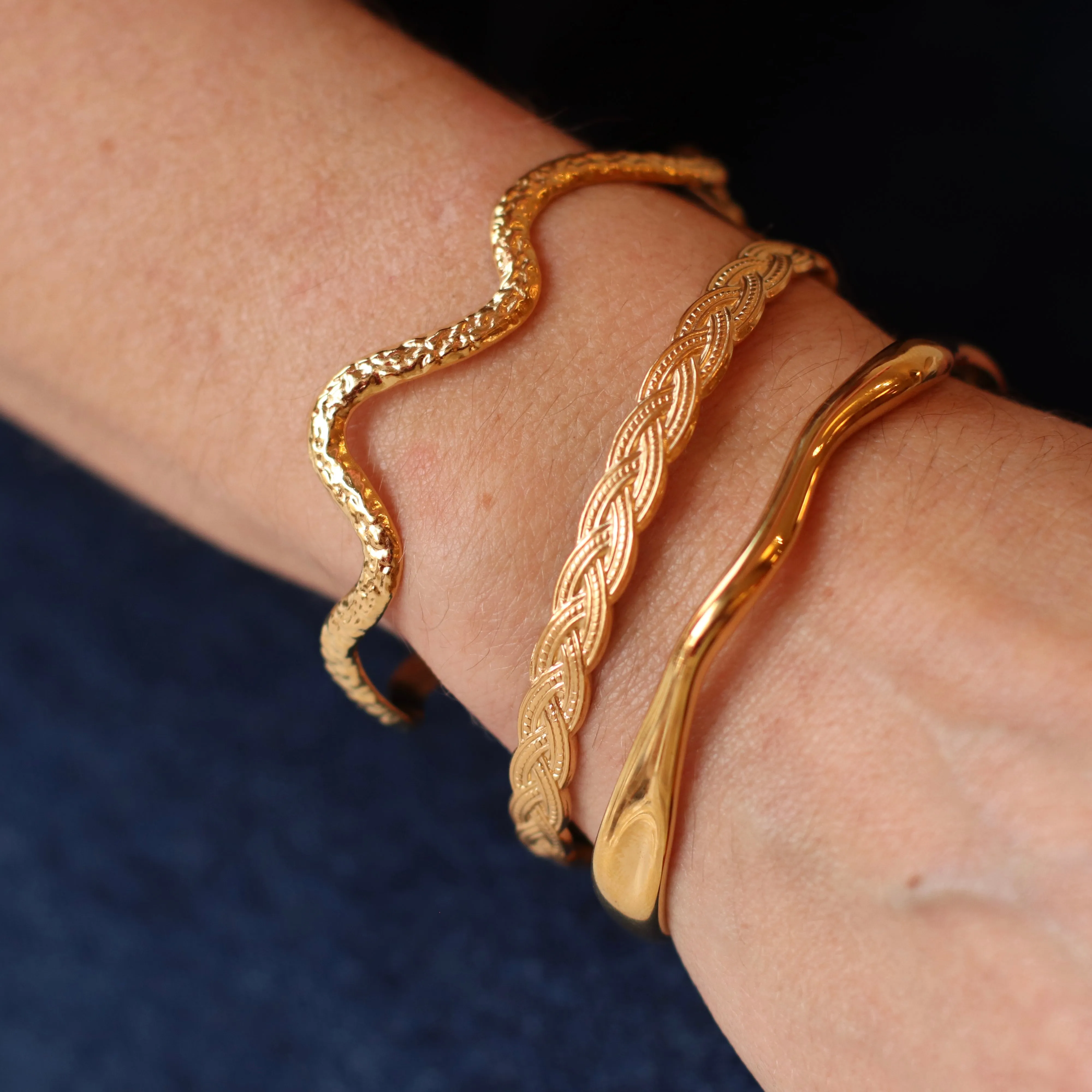 Bazou | Stainless Steel Braided Cuff Bracelet