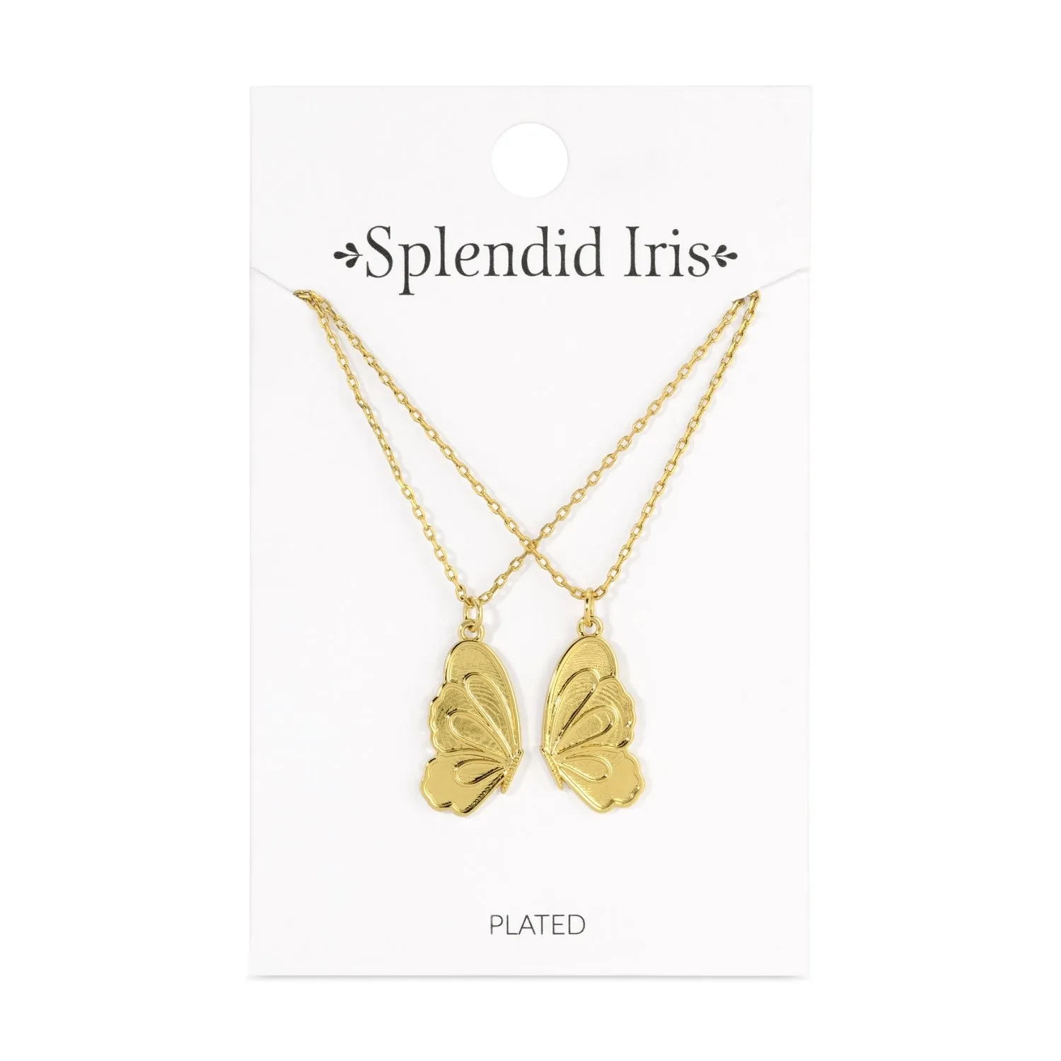 Be Connected - Pair of Butterfly Halves Friendship Necklaces