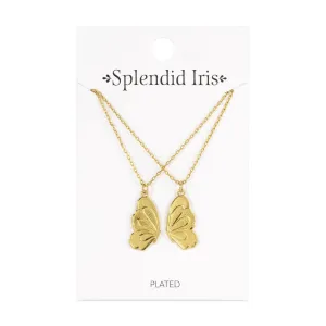 Be Connected - Pair of Butterfly Halves Friendship Necklaces