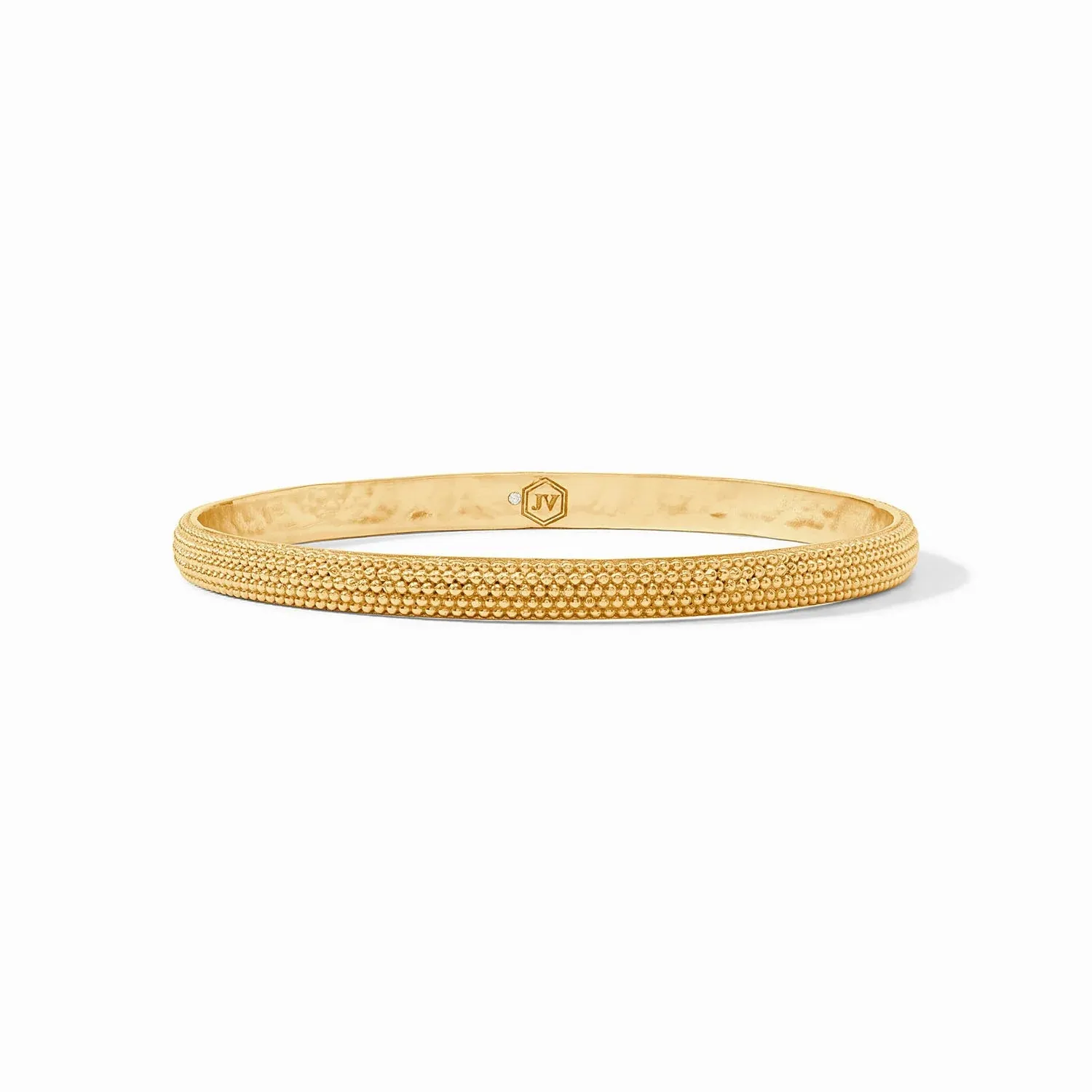 Beaded Eternity Bangle ­Cabochon (Gold)