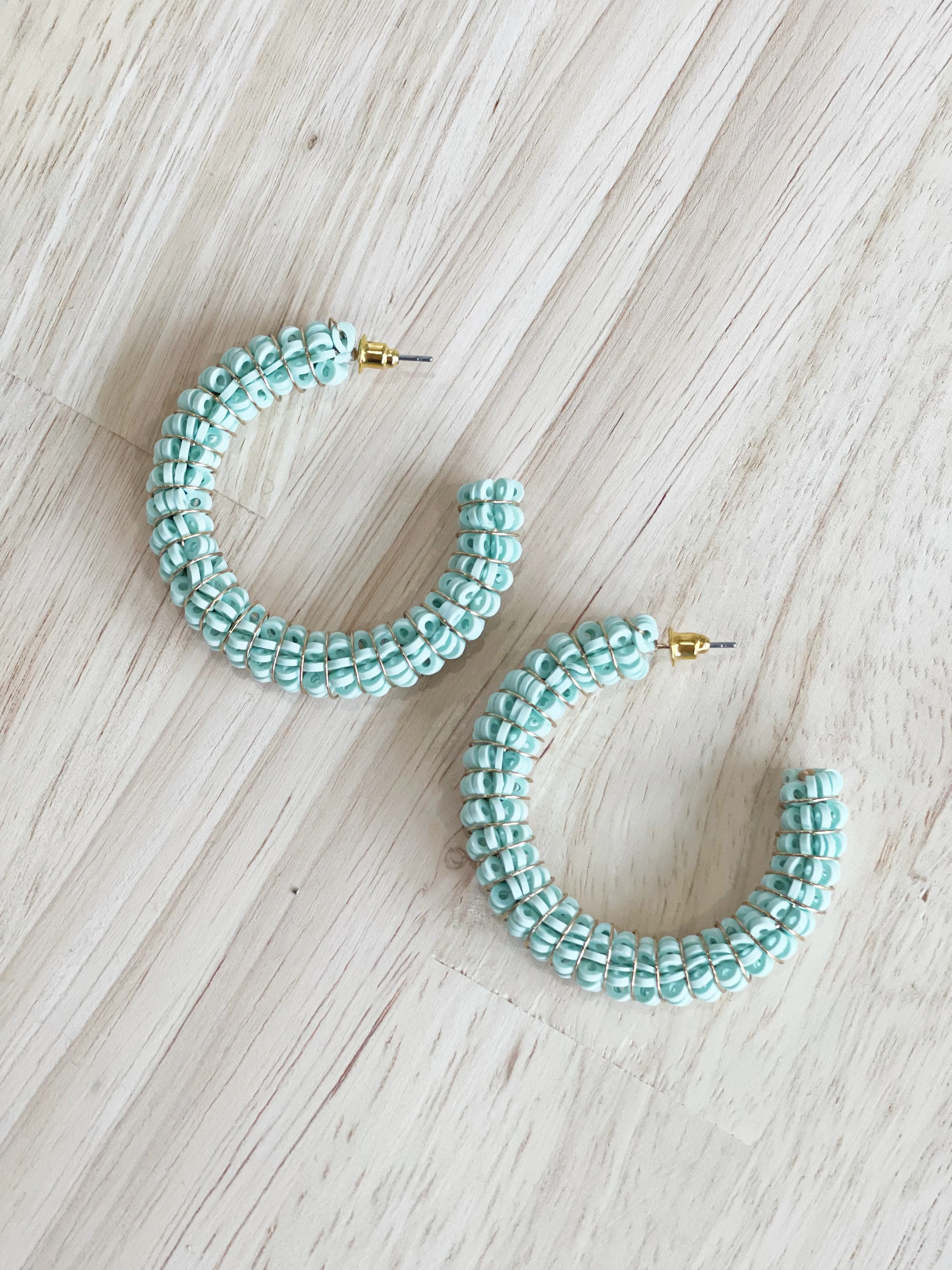 Beaded Hoops