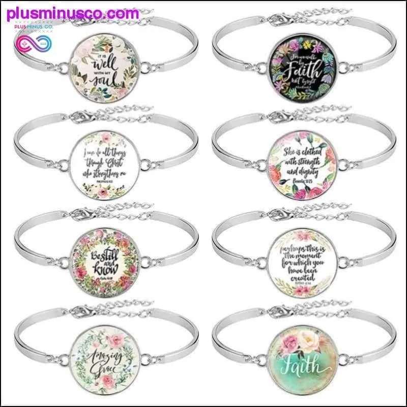 Best Selling 8 Pcs / Pack Bible Verse Bracelet Silver Color