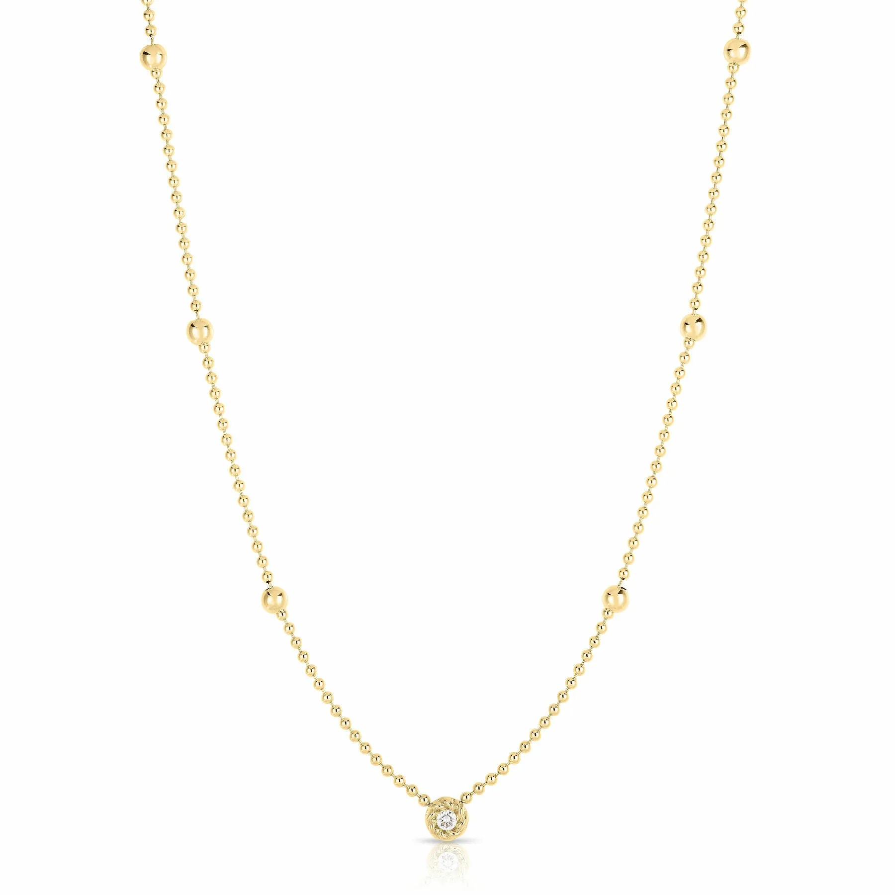 Bezel Set Diamond Necklace