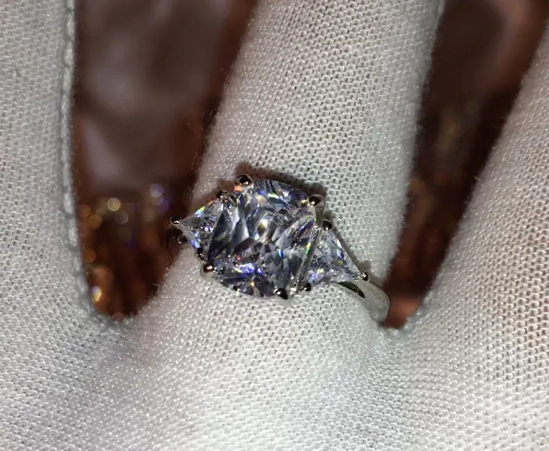 Big Carat Engagement Ring | Radiant Diamond Ring | Womens Engagement Ring | Wedding Ring | Womens Wedding Ring | Cushion Diamond Ring