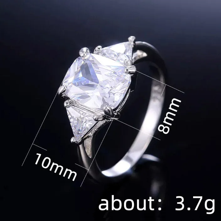 Big Carat Engagement Ring | Radiant Diamond Ring | Womens Engagement Ring | Wedding Ring | Womens Wedding Ring | Cushion Diamond Ring
