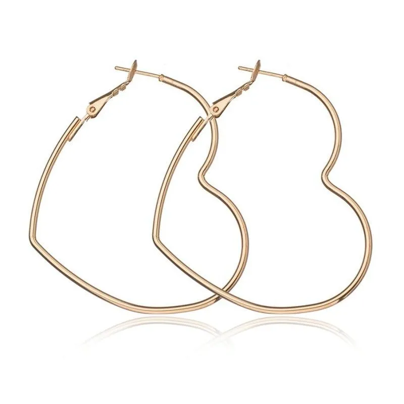Big Circle Gold and Silver Luxury Woman 40mm 60mm 70mm 80mm Exaggerate Big Smooth Circle Hoop Earrings In Elegant Style