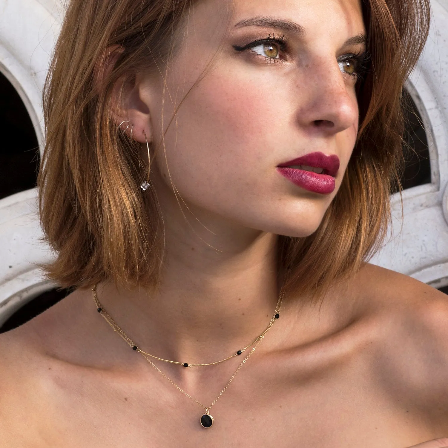 BLACK SPINEL NECKLACES