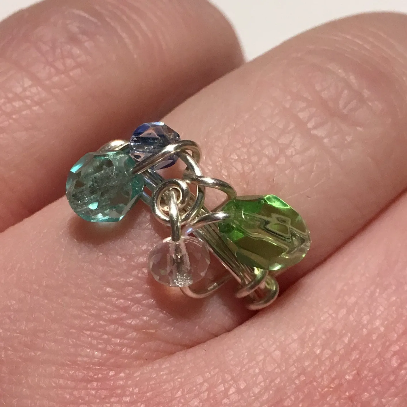 Blue and Green Cocktail Ring