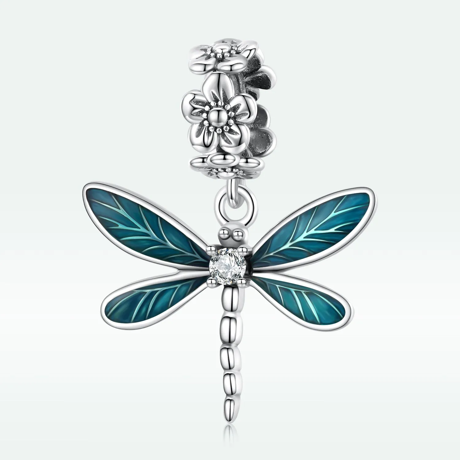 Blue Dragonfly Pendant Charm