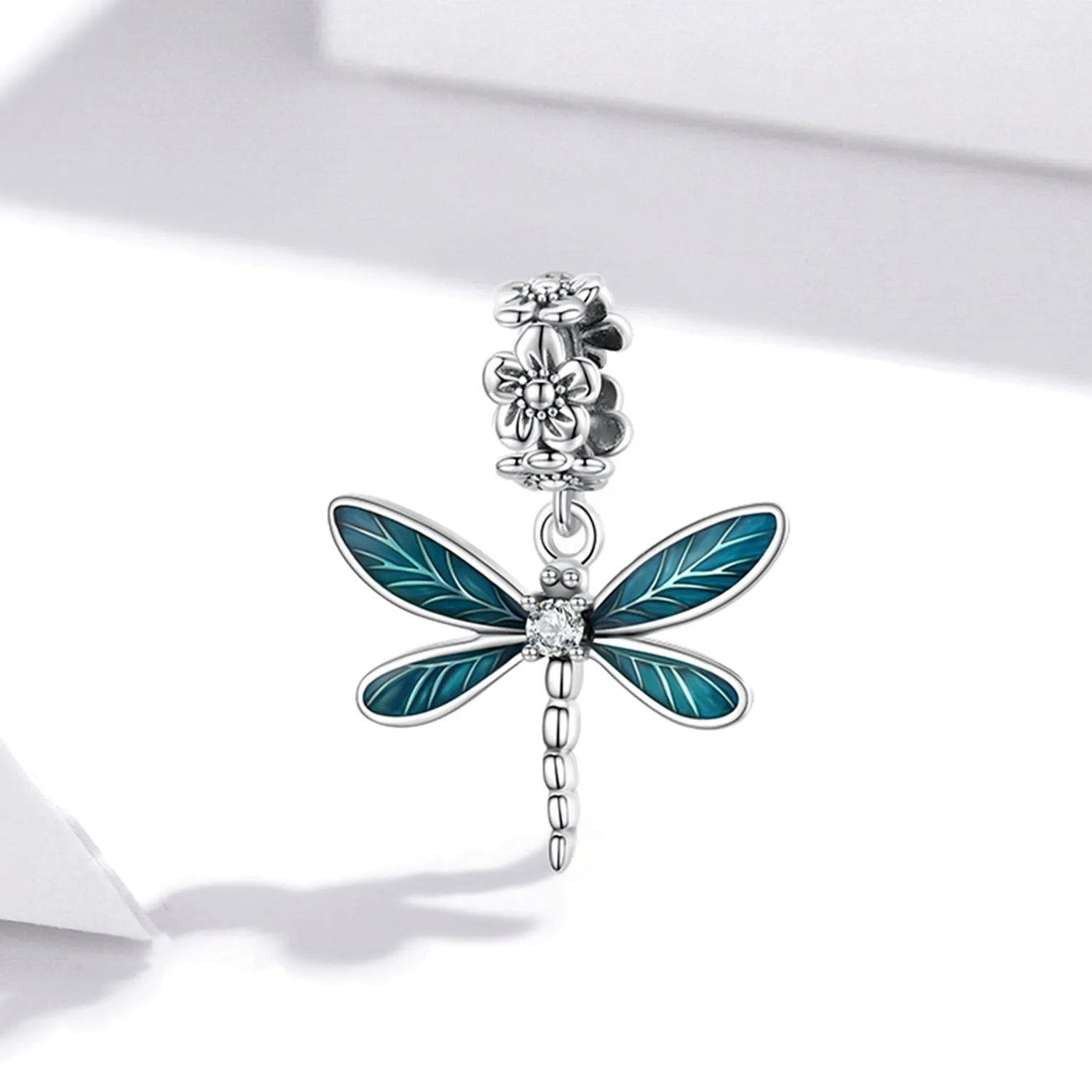 Blue Dragonfly Pendant Charm