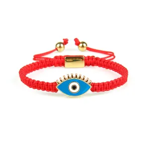 Blue Gold Evil Eye Red String Protection Bracelet