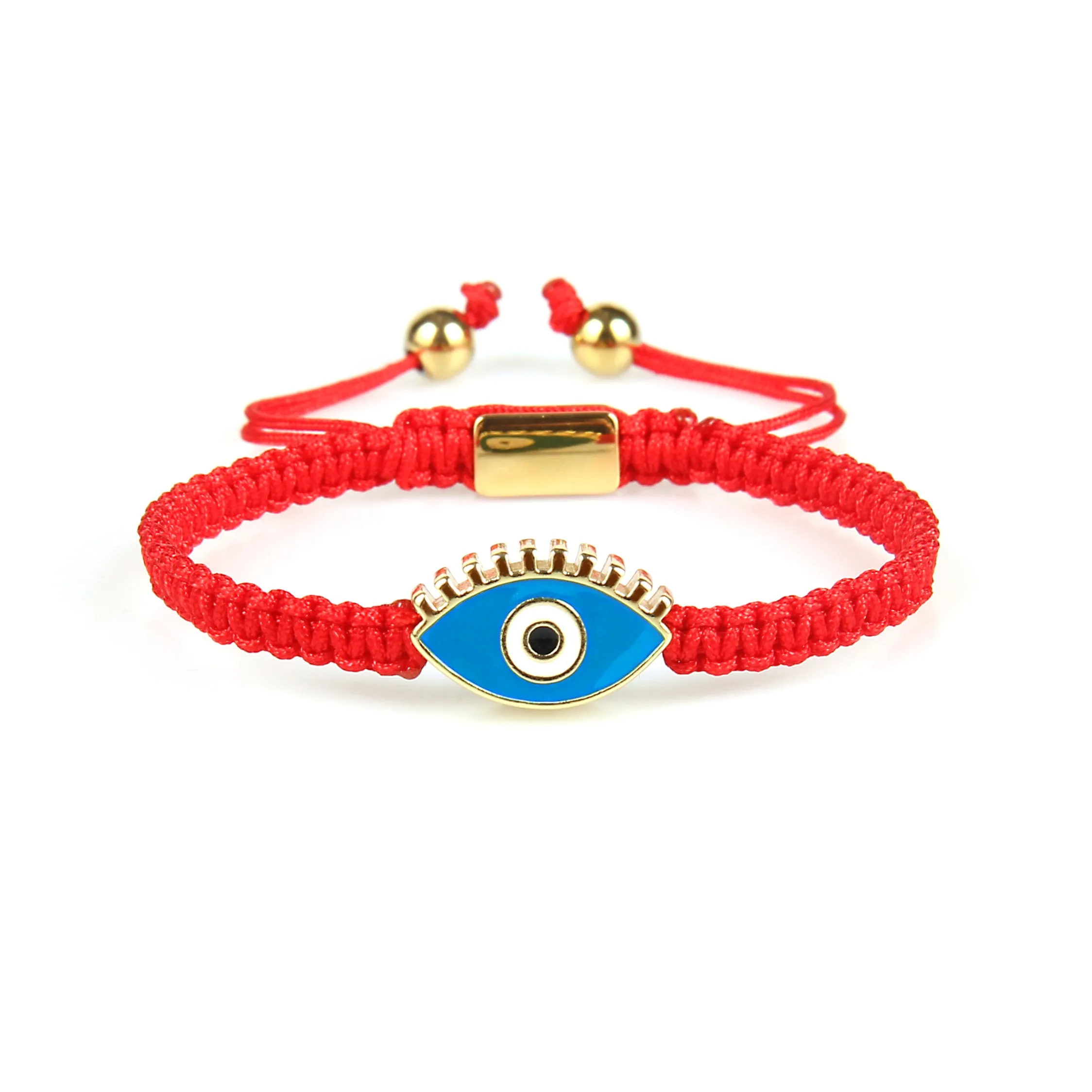 Blue Gold Evil Eye Red String Protection Bracelet