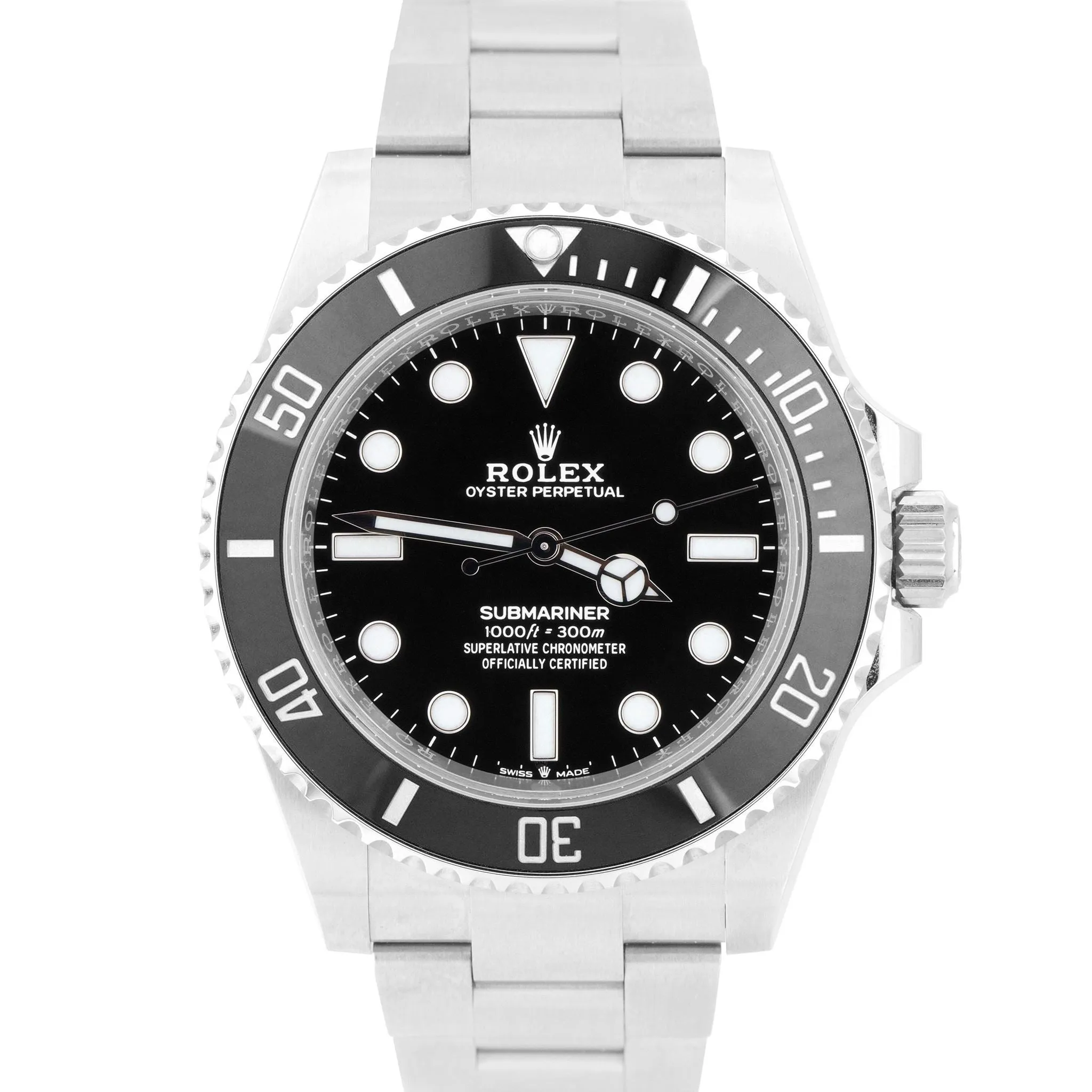 BRAND NEW JAN. 2022 Rolex Submariner 41mm No-Date Black Ceramic Watch 124060 LN