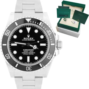 BRAND NEW JAN. 2022 Rolex Submariner 41mm No-Date Black Ceramic Watch 124060 LN