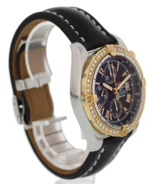 Breitling Chronomat Evolution 18k Rose Gold C13356 Diamonds With Box And Papers