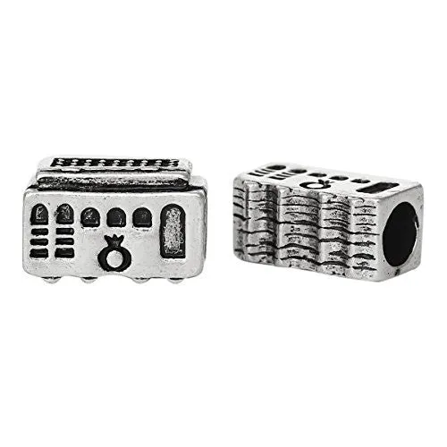 Bus Charm Bead   for Snake Chain Charm Bracelet