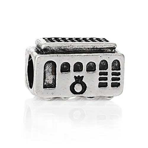 Bus Charm Bead   for Snake Chain Charm Bracelet