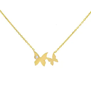 Butterfly Necklace 14K
