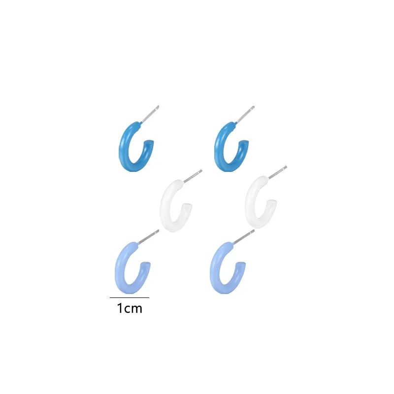C-Shaped Hoop Earrings Set for Women