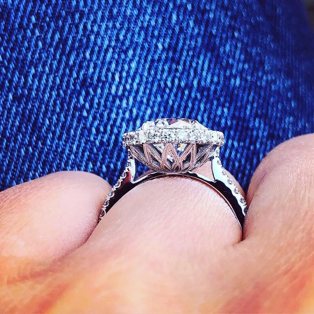 CALIFORNIA WILDFLOWERS FULL BLOOM ENGAGEMENT RING