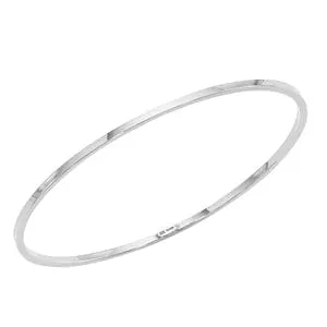 Carla 14k White Gold Square Edge Bangle