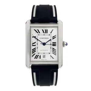 Cartier Tank Solo XL Steel Silver Color Dial 31mm Automatic Men’s Watch W5200027