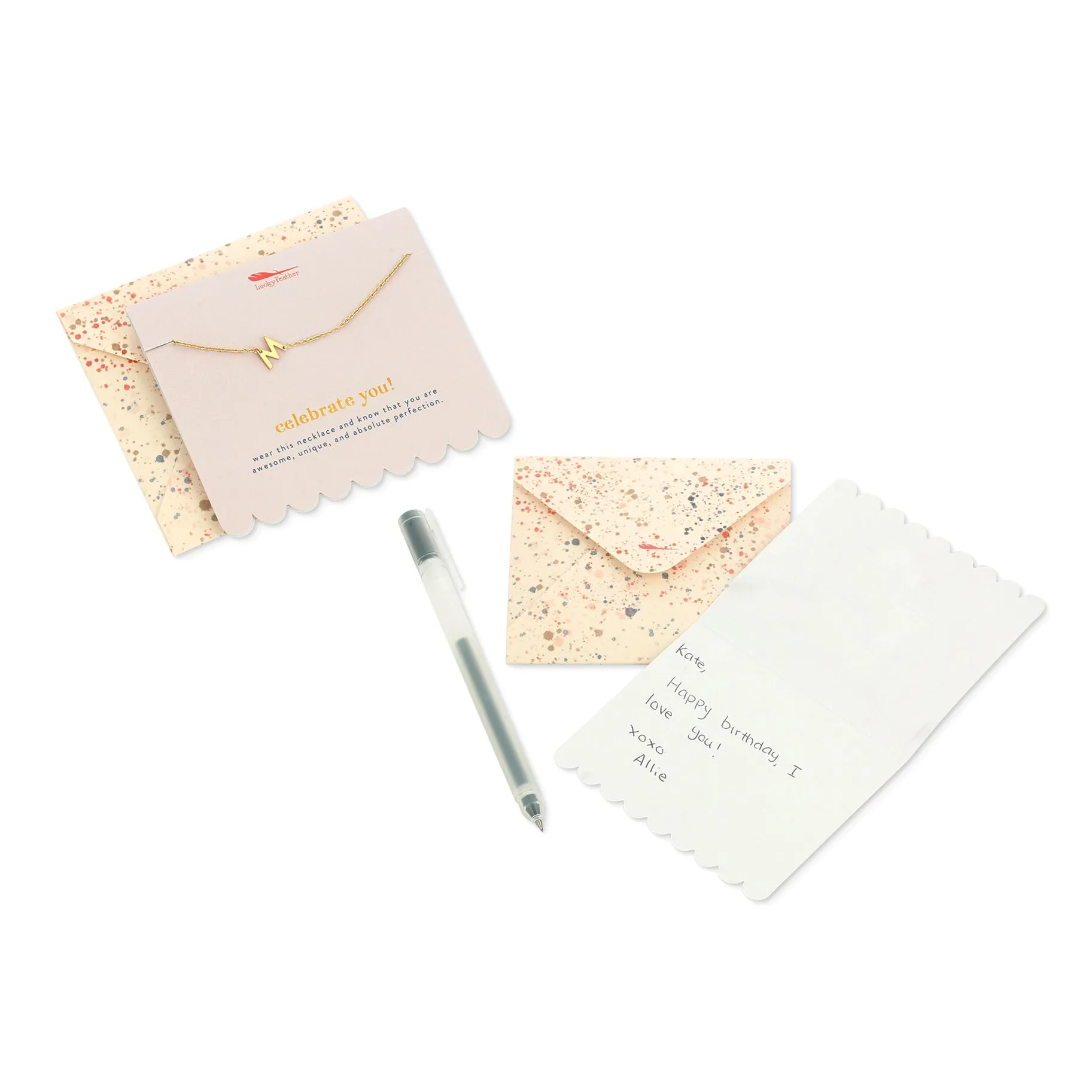 Celebrate Initial Necklace   Card Set