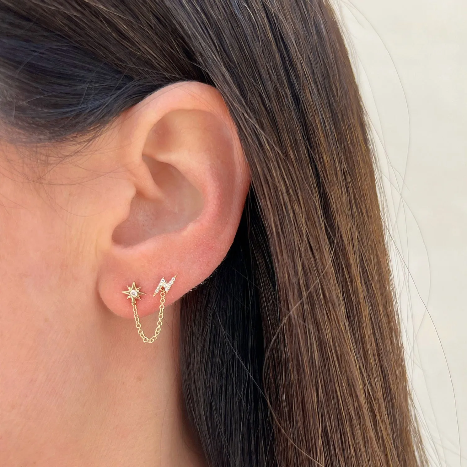 Chain Stud Earring Charm