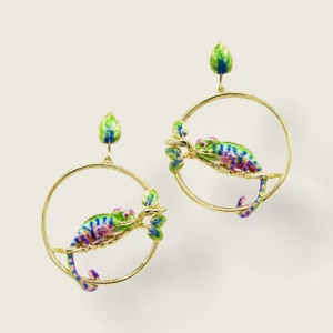 Chameleon Hoop Earrings by Bill Skinner