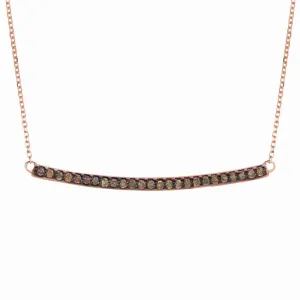 CHAMPAGNE DIAMOND BAR NECKLACE 14K GOLD (0.25 CTW) 1