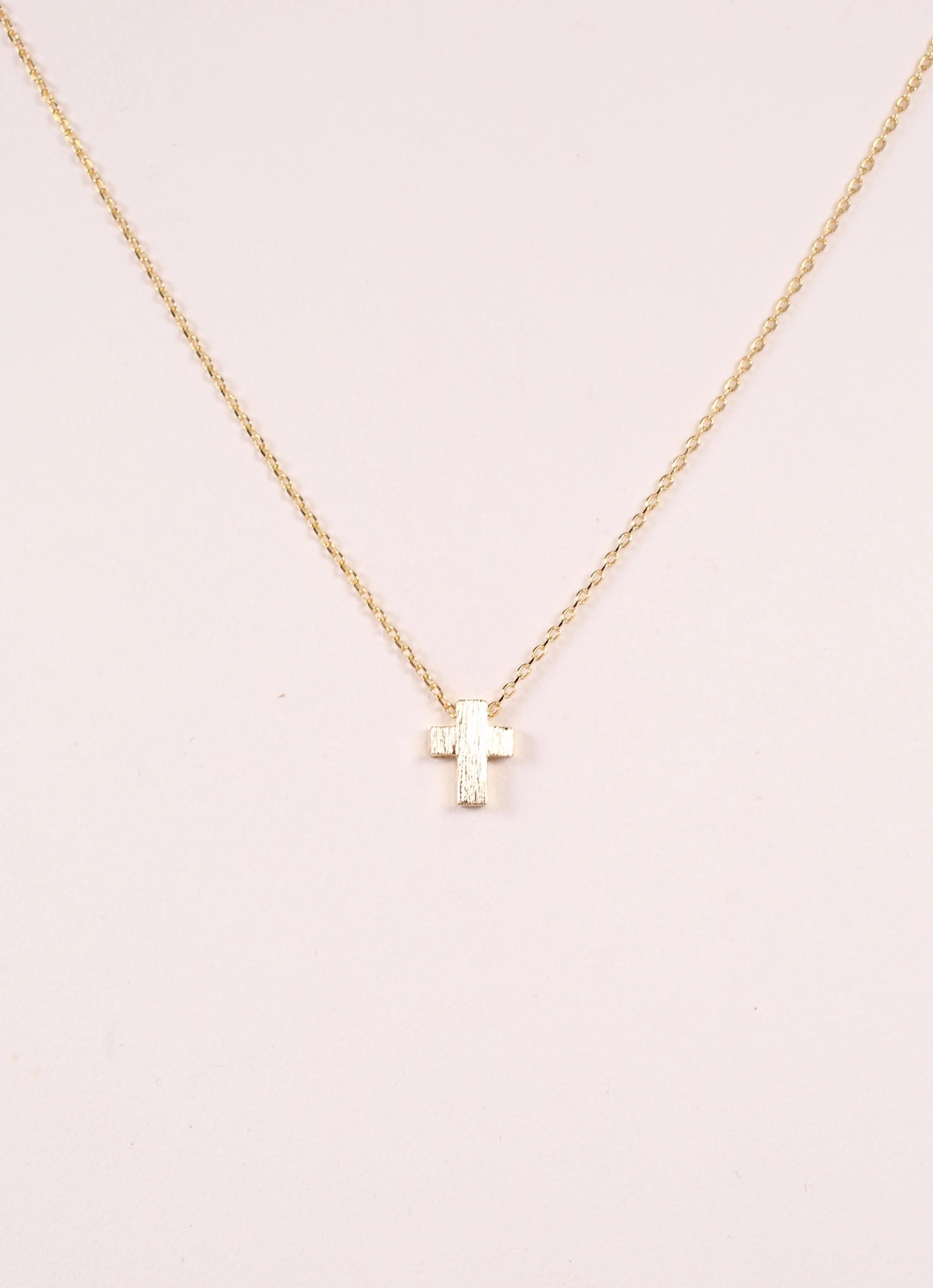 Charmie Petite Cross Necklace Gold
