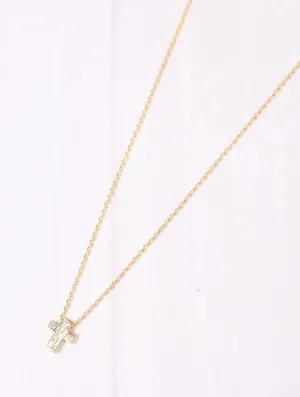 Charmie Petite Cross Necklace Gold