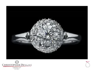 Christopher Designs Fancy Halo Diamond Engagement Ring D76SP-RD100