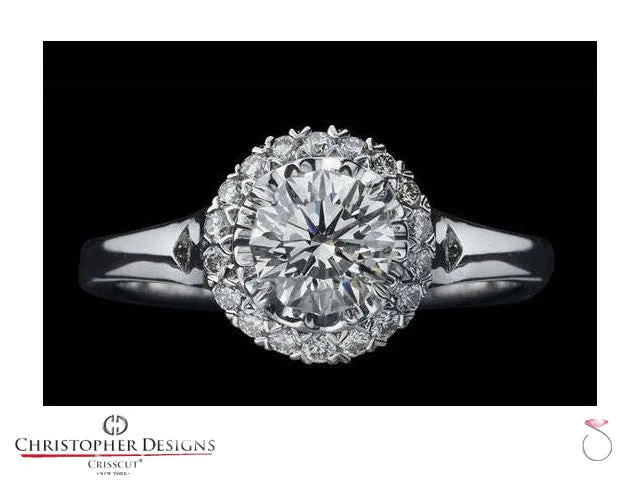 Christopher Designs Fancy Halo Diamond Engagement Ring D76SP-RD100