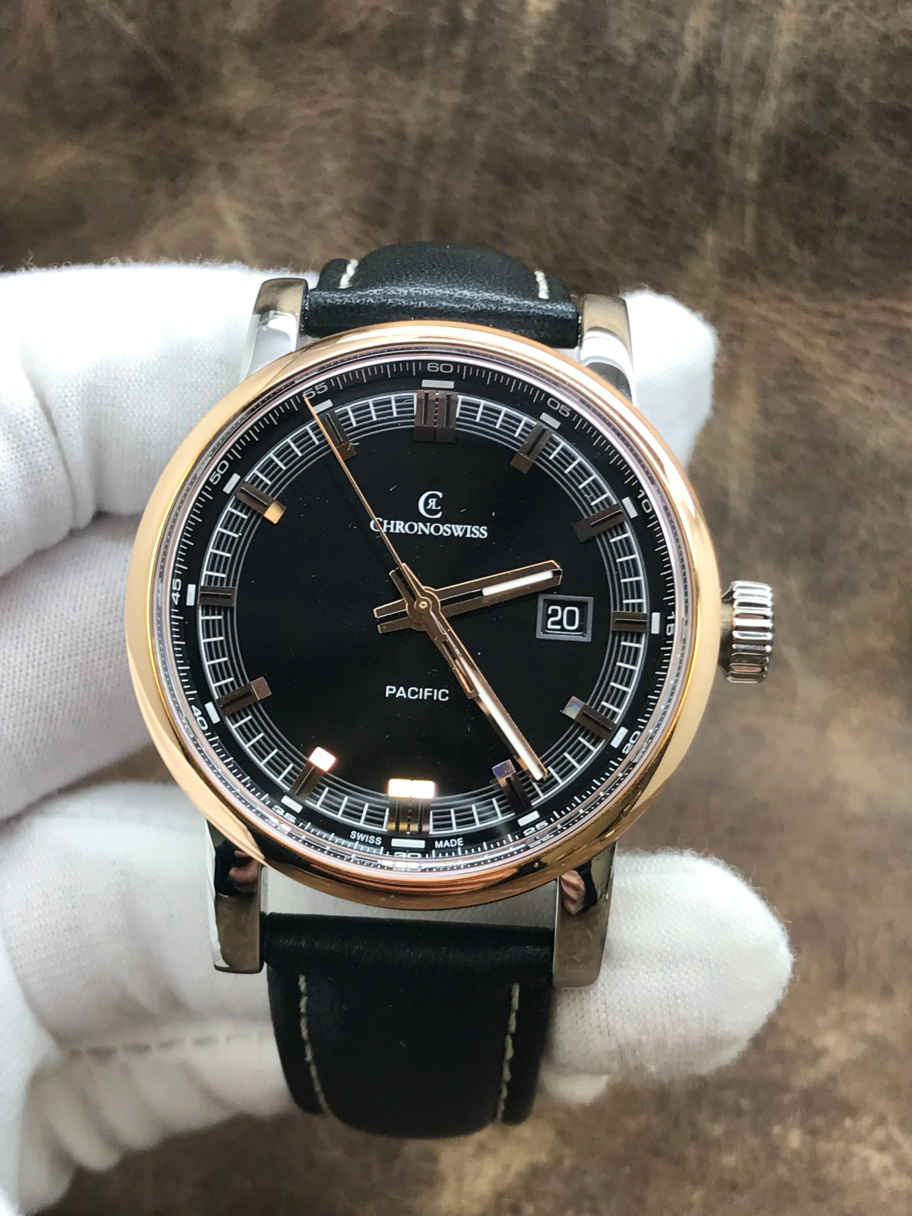 Chronoswiss Grand Pacific CH-2882BR-BK Black Dial Automatic Men's Watch