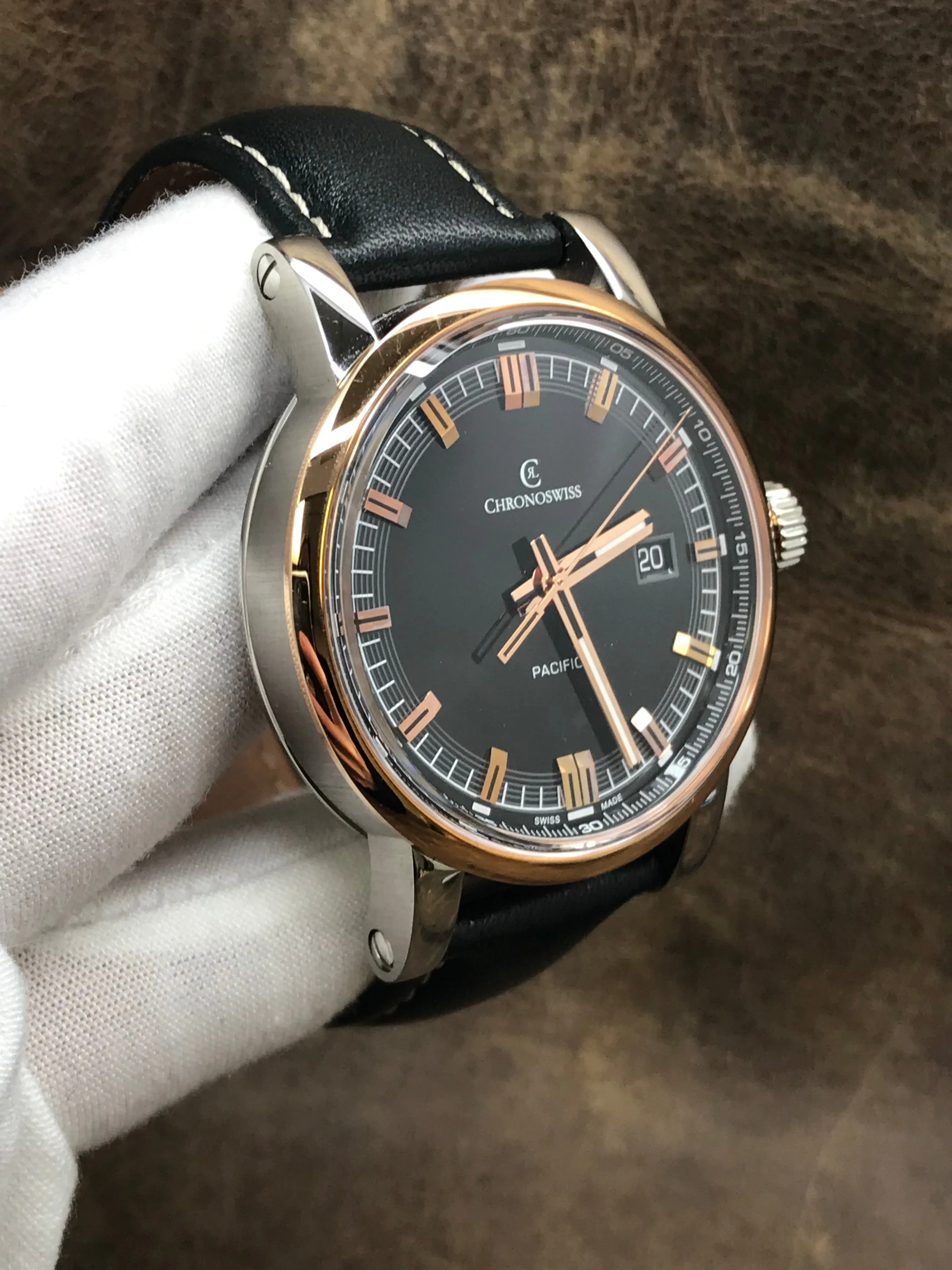 Chronoswiss Grand Pacific CH-2882BR-BK Black Dial Automatic Men's Watch