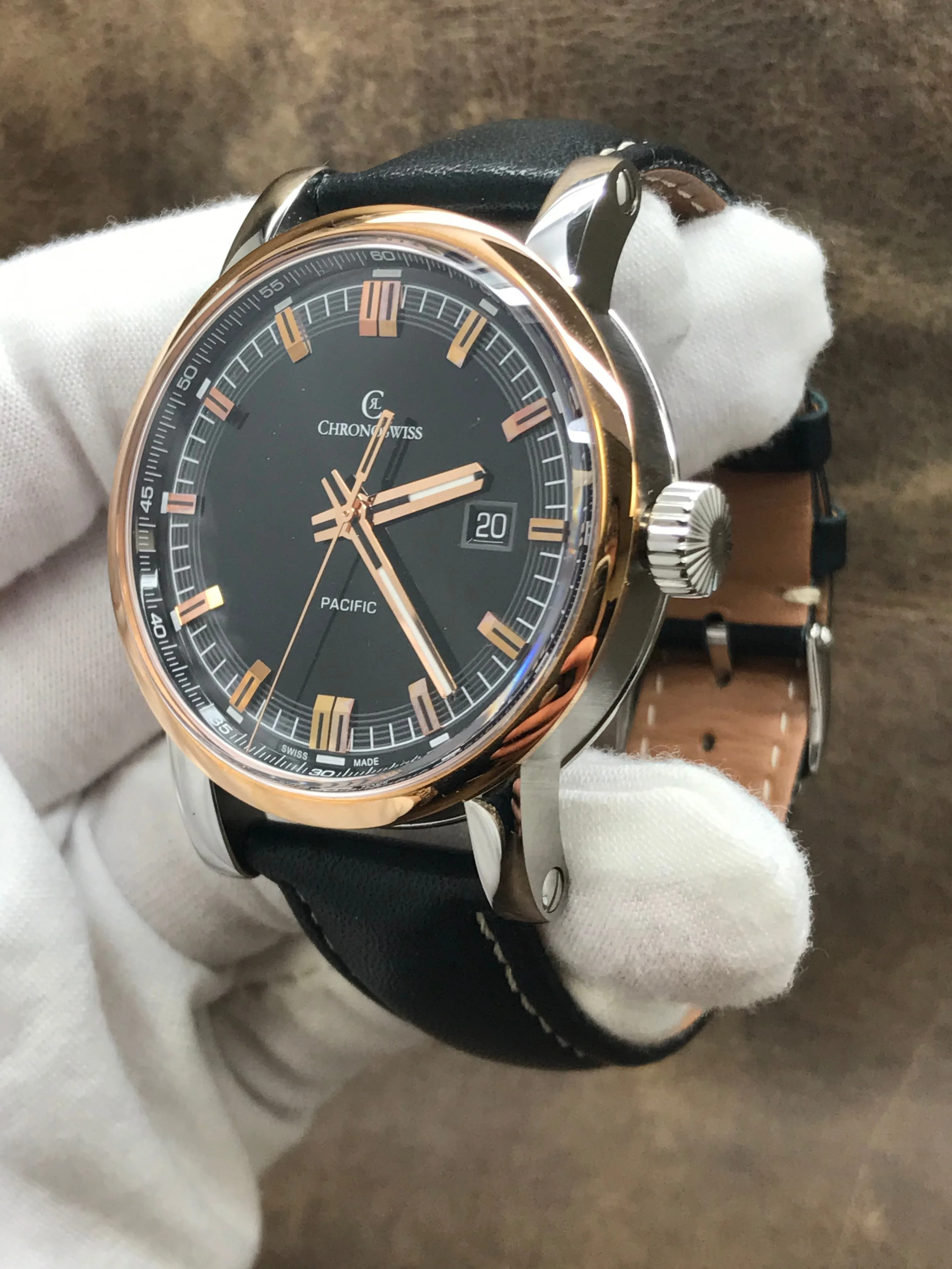 Chronoswiss Grand Pacific CH-2882BR-BK Black Dial Automatic Men's Watch
