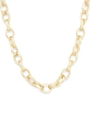 Circle Link Metal Necklace Gold Color