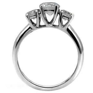 CJ7689OS Wholesale Stainless Steel Past, Present & Future CZ Ring