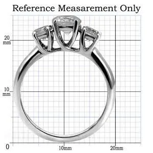 CJ7689OS Wholesale Stainless Steel Past, Present & Future CZ Ring