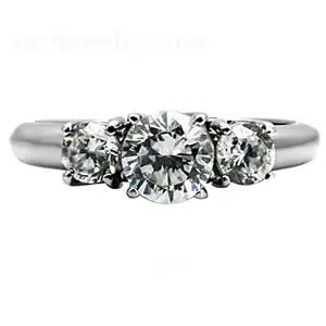 CJ7689OS Wholesale Stainless Steel Past, Present & Future CZ Ring