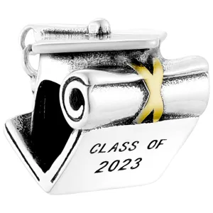 Class of 2023 Graduation Hat Diploma Bead Charm