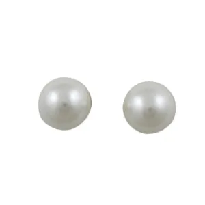Classic 6MM White Pearl Stud Pierced Earring - PE501