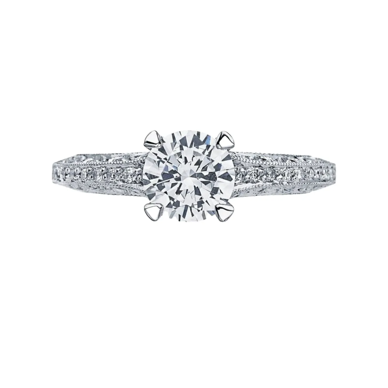 Classic Platinum Crescent Ring