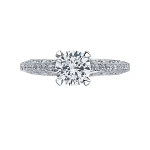 Classic Platinum Crescent Ring