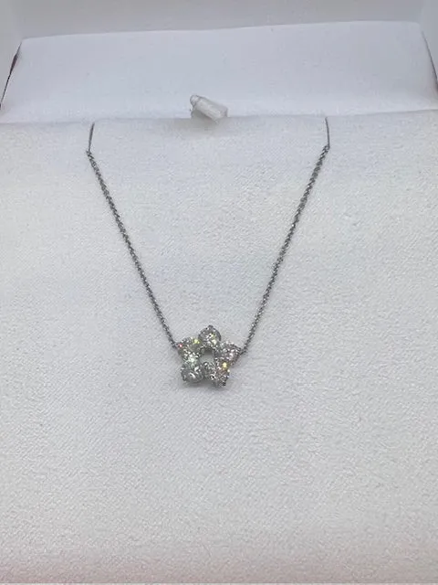 Cluster diamond necklace