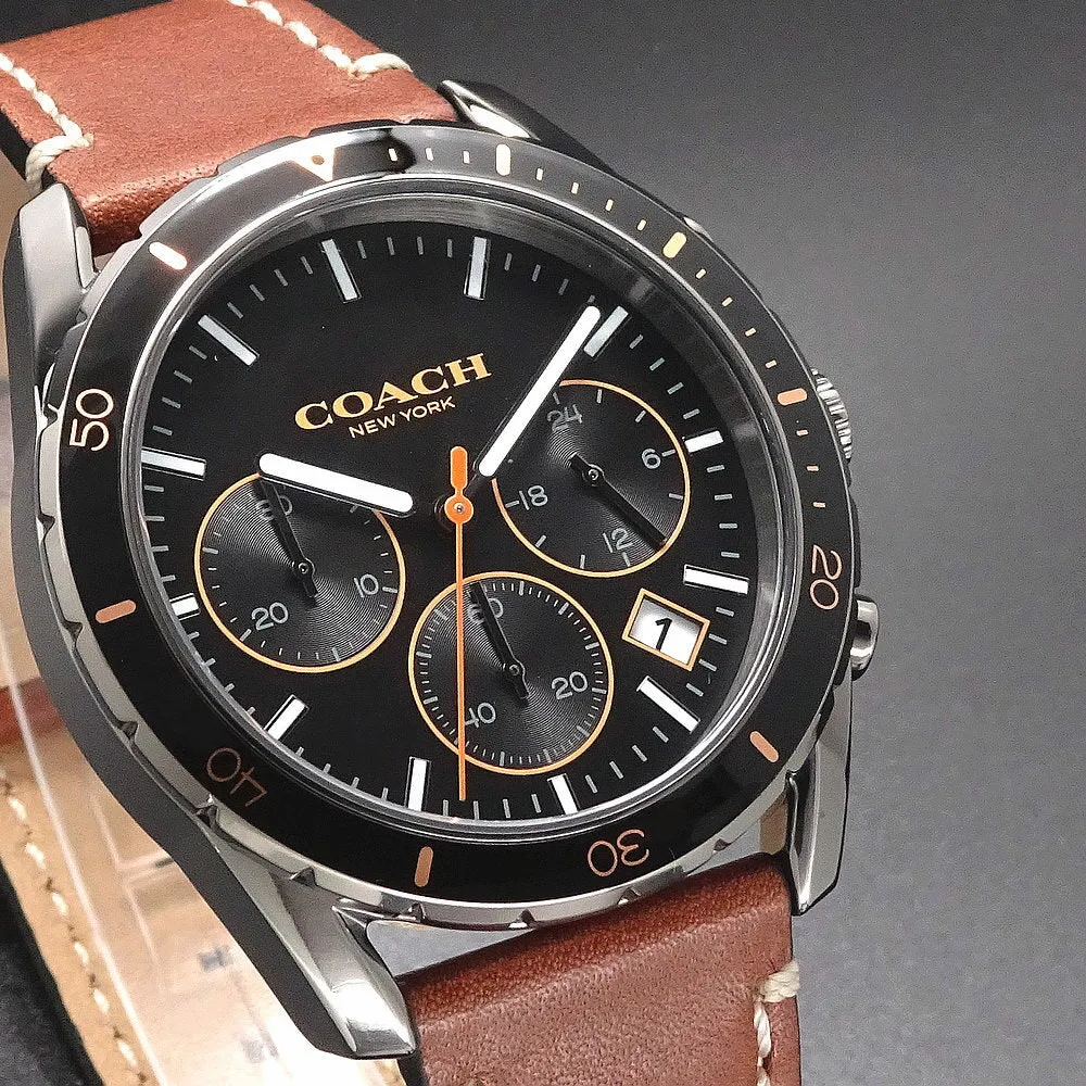 Coach Thompson Brown Leather Strap Men's Watch 14602410